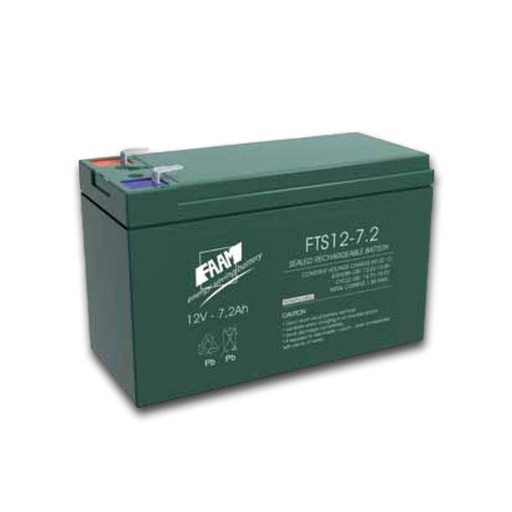 [FTS12-7.2] Batteria AGM piombo 7,2Ah 12V ermetica piastra piana | 1000 cicli | FAAM