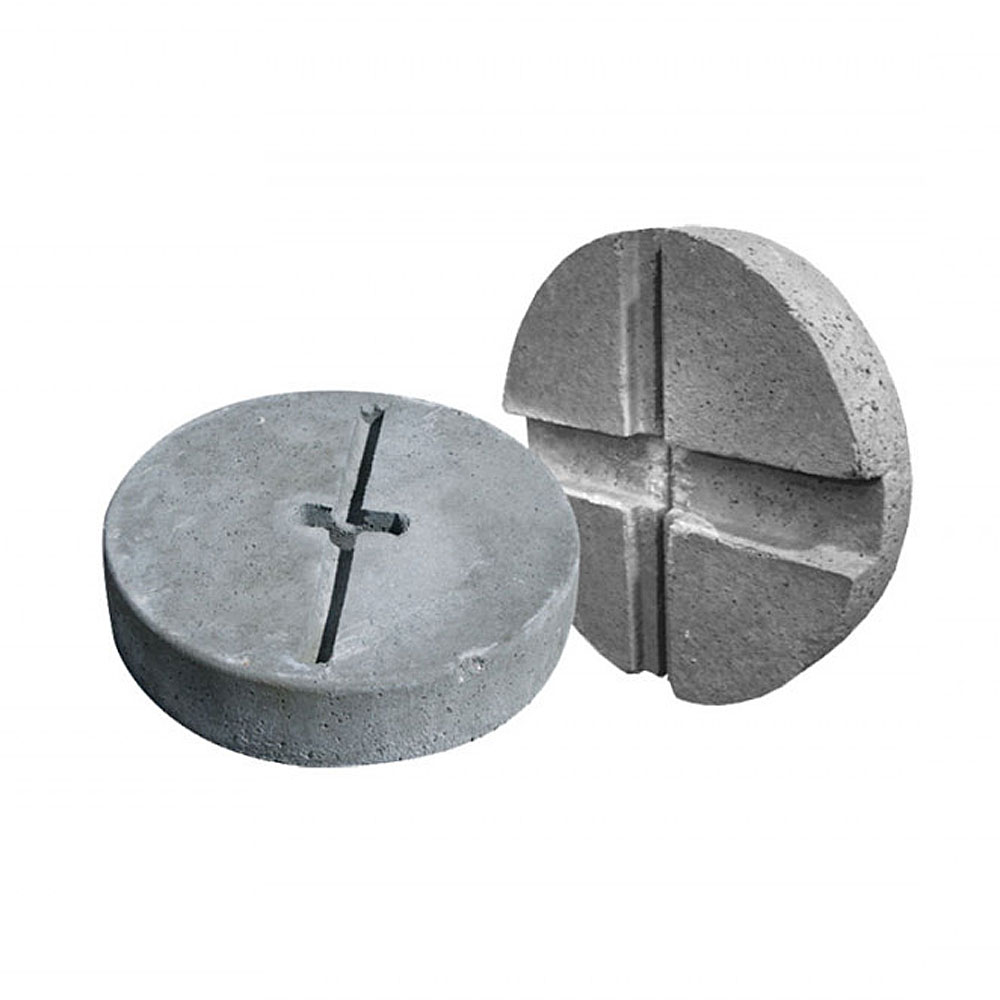 Zavorra circolare in cemento da 25 kg utile per il posizionato triangoli su tetto piano | FV Power