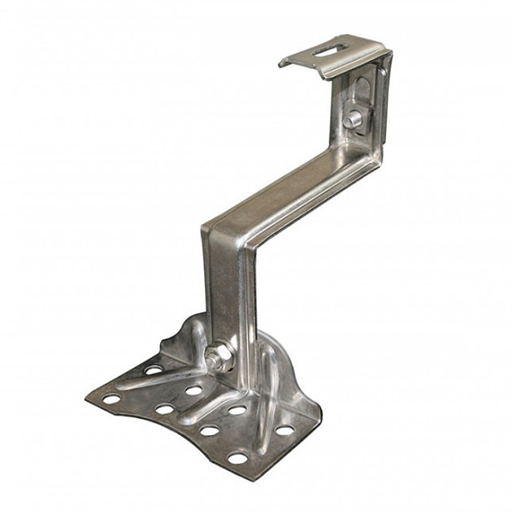 Gancio in acciaio inox regolabile HS2HDRT per fissaggio su tetti con copertura in TEGOLE (h 184-210mm) | FV Power