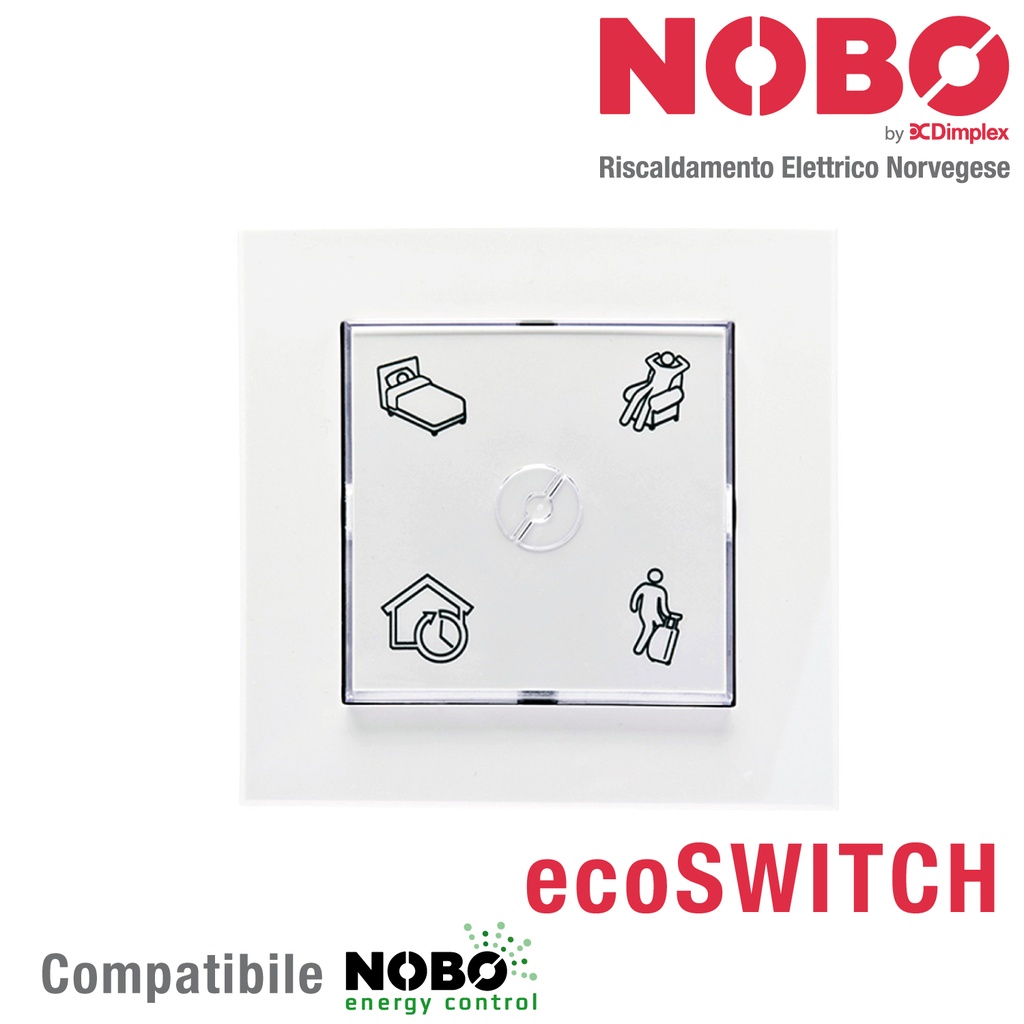 NOBO ecoSWITCH para el control centralizado de radiadores eléctricos noruegos NOBO con sensor de temperatura