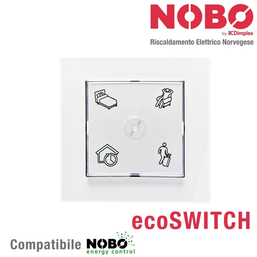[11123612] NOBO ecoSWITCH per controllo centralizzato radiatori elettrici Norvegesi NOBO con sensore temperatura