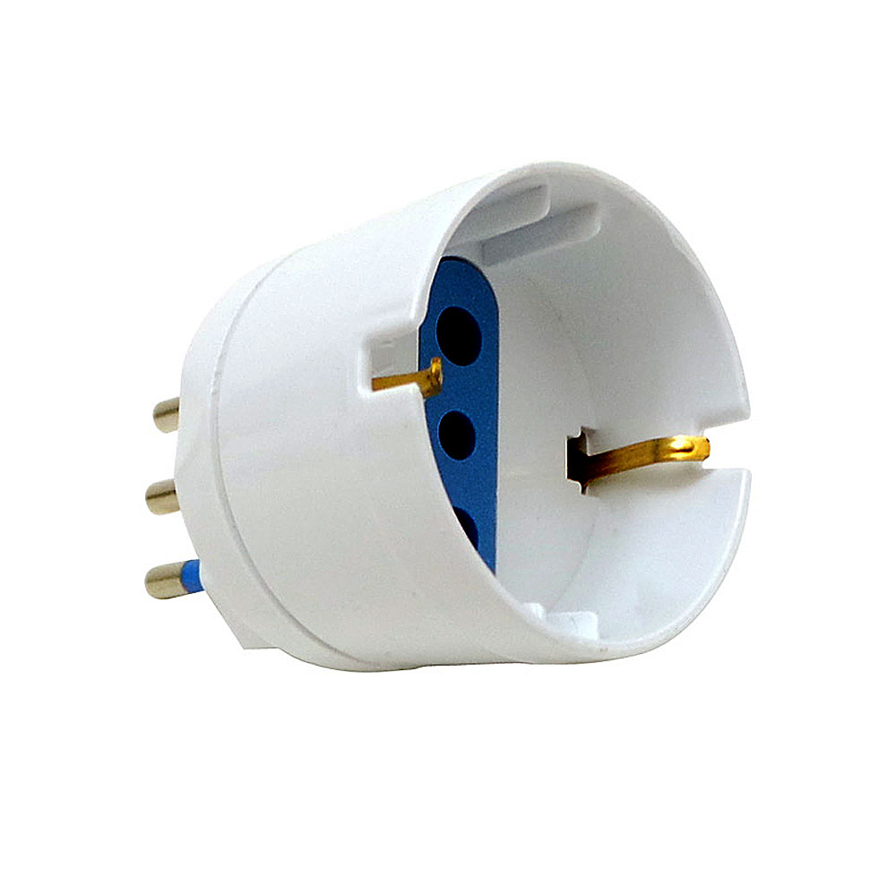 Adattatore da spina 3 poli Italia 10A a presa Schuko