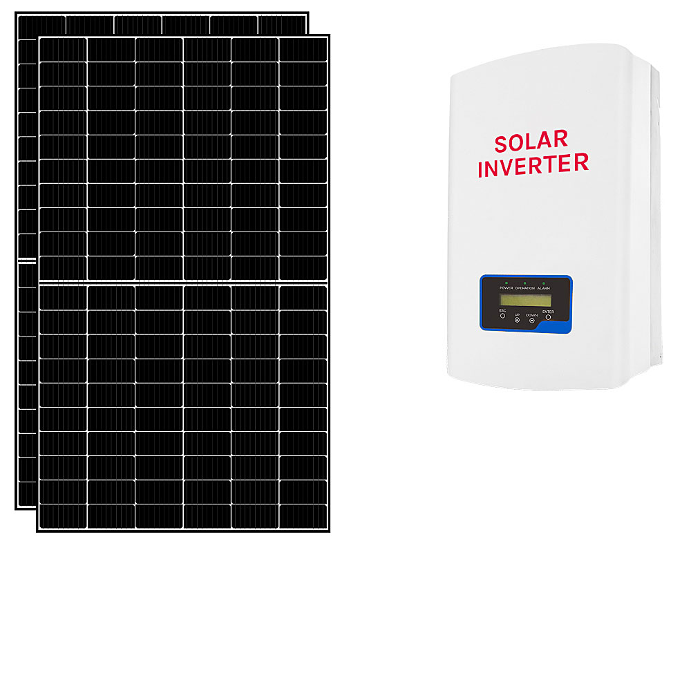 Kit fotovoltaico 2 kWp connesso in rete con pannelli ed inverter conforme CEI0-21 | 2KWCEI