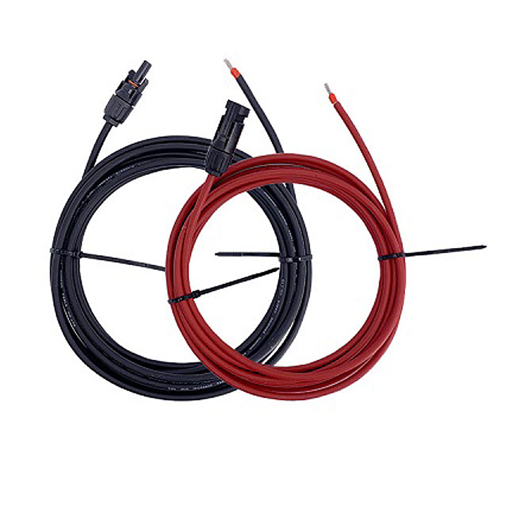 Cavi 10mt ROSSO+NERO sezione 4 mm² con connettore MC4 precablato