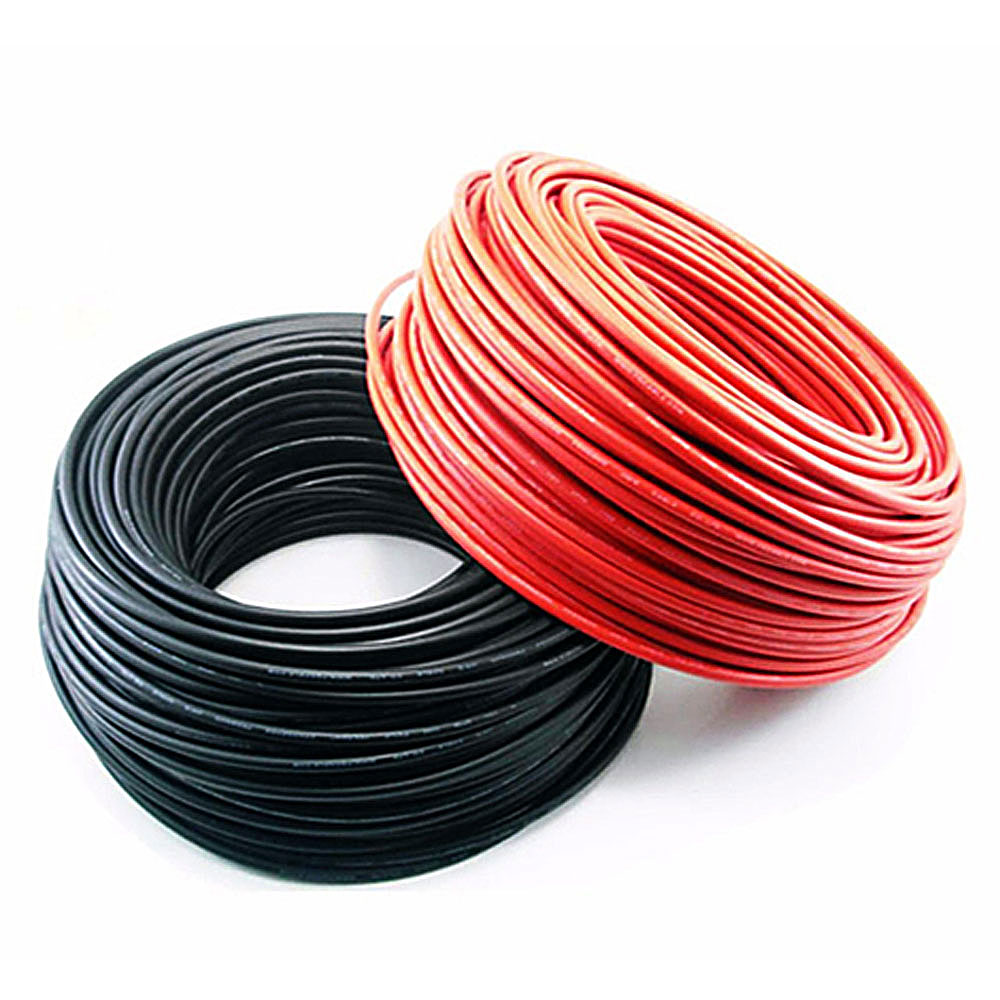 Cavi solari specifici per fotovoltaico 50mt ROSSO+NERO sezione 6 mm²