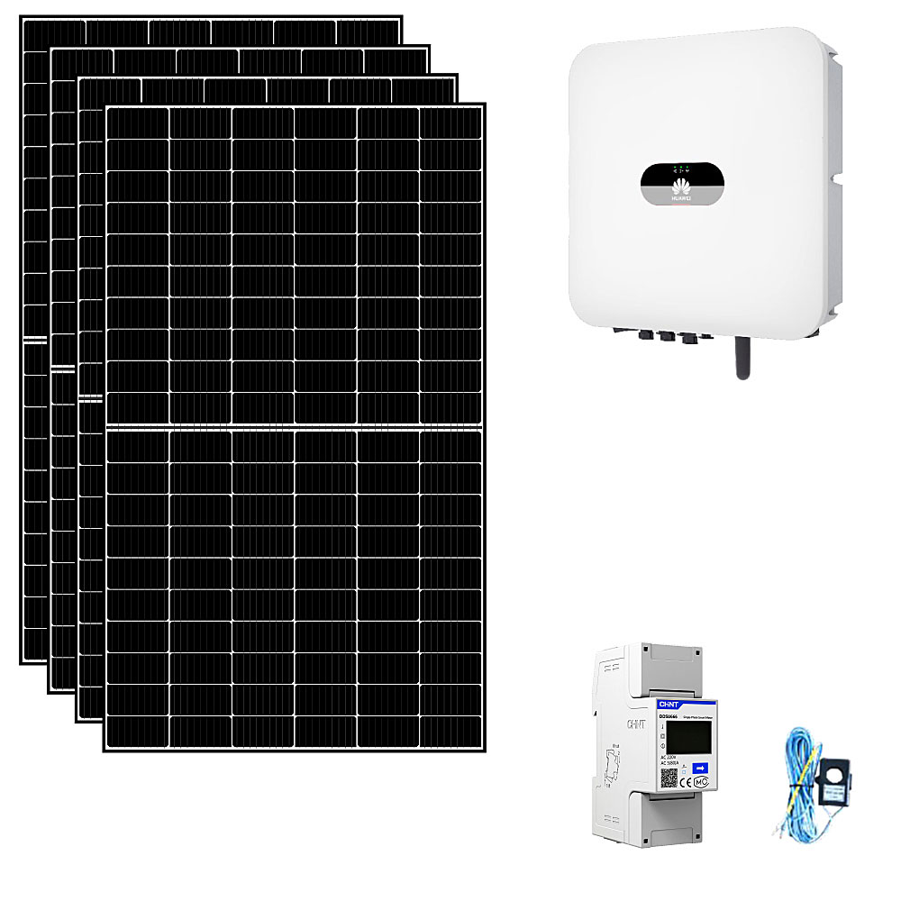 Kit fotovoltaico 4 kWp connesso in rete con pannelli ed inverter Huawei Battery ready | 4KWHUA
