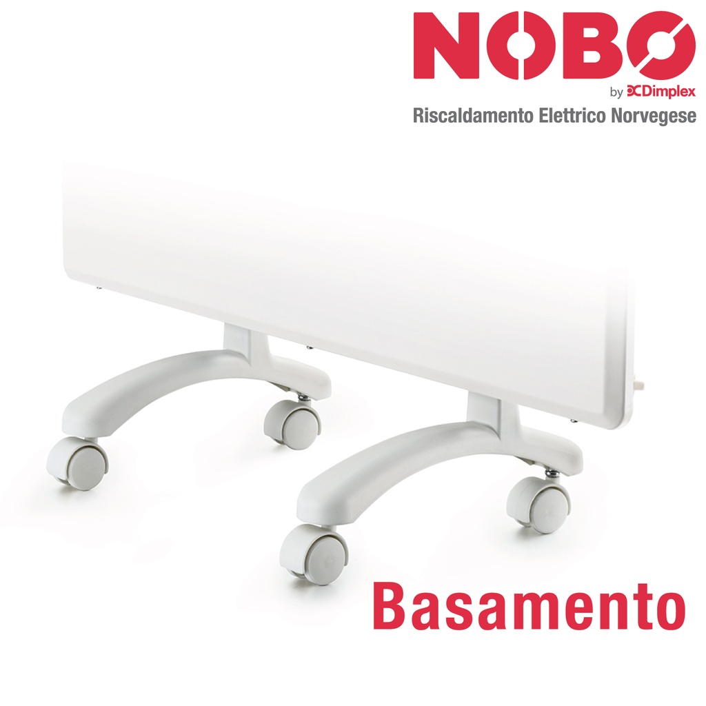 Base with wheels for NOBO Norwegian electric heater