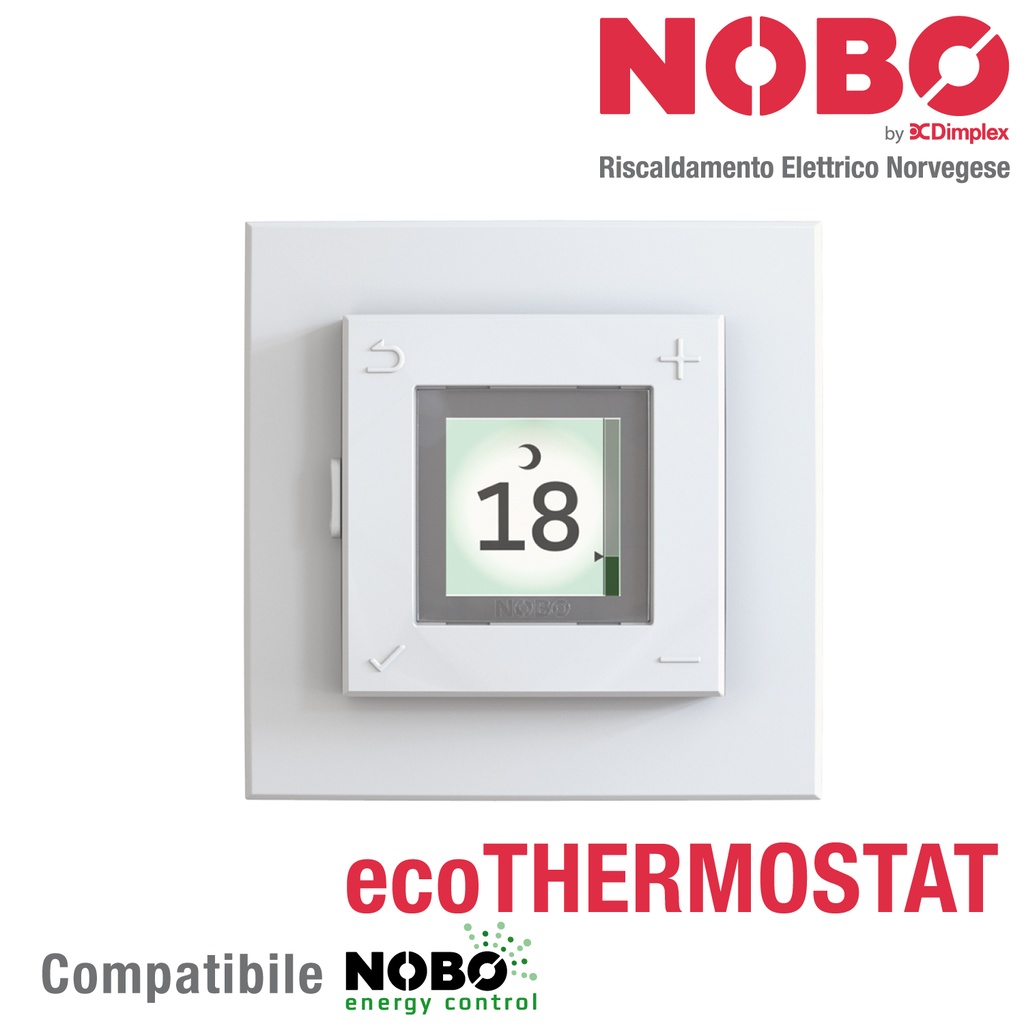 NOBO Ricevitore radio NTB-2R con display per accensione remota radiatori elettrici REBAS e terze parti