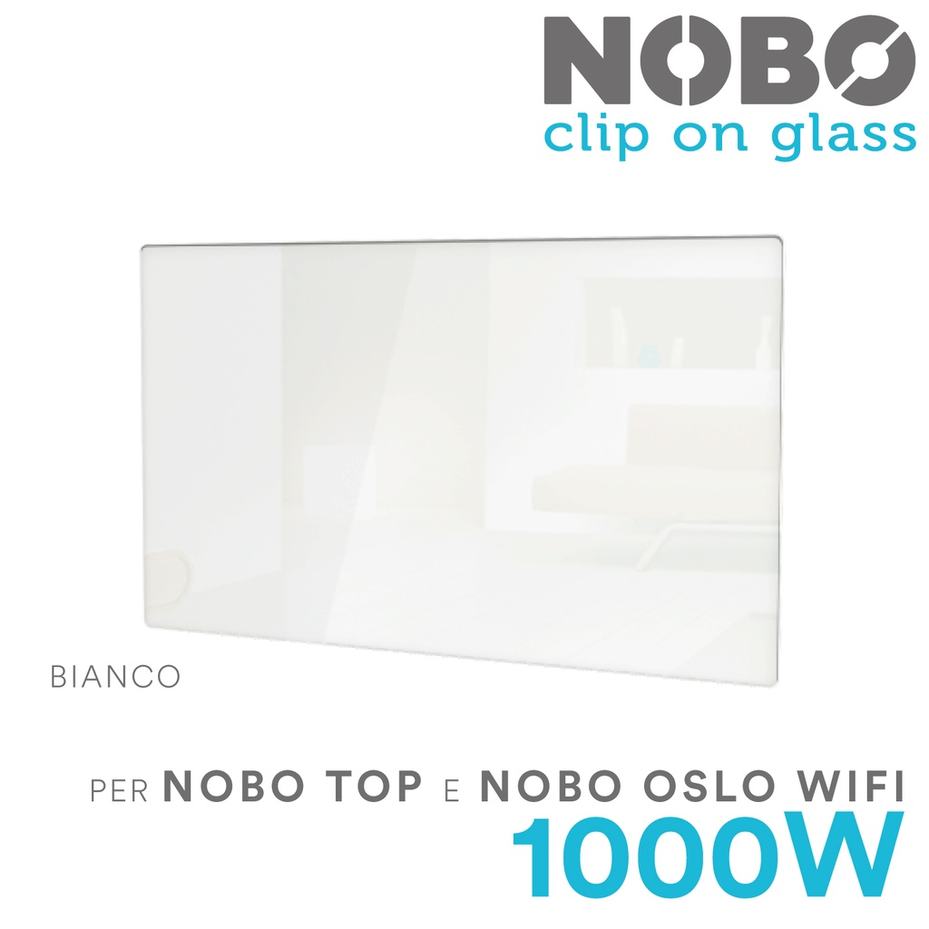 Clip on glass bianco per NOBO 1000W