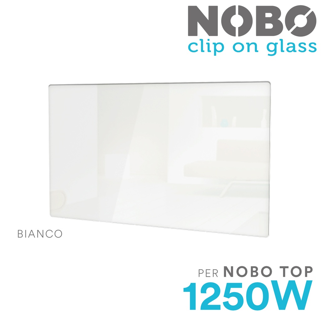 Clip on glass bianco per NOBO 1250W