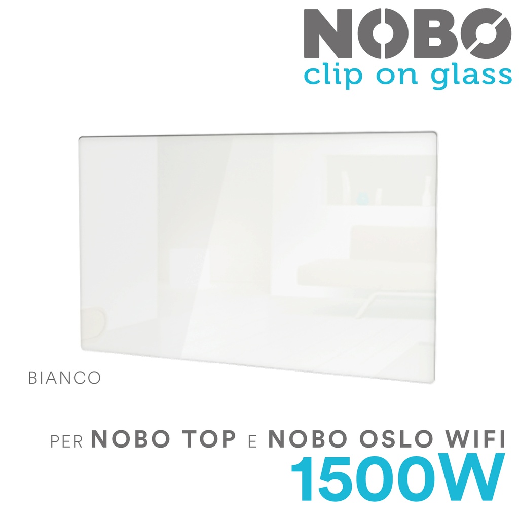 Clip on glass bianco per NOBO 1500W