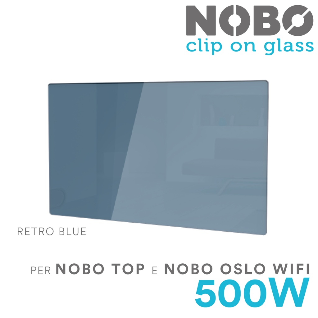 Clip on glass retro blue per NOBO 500W