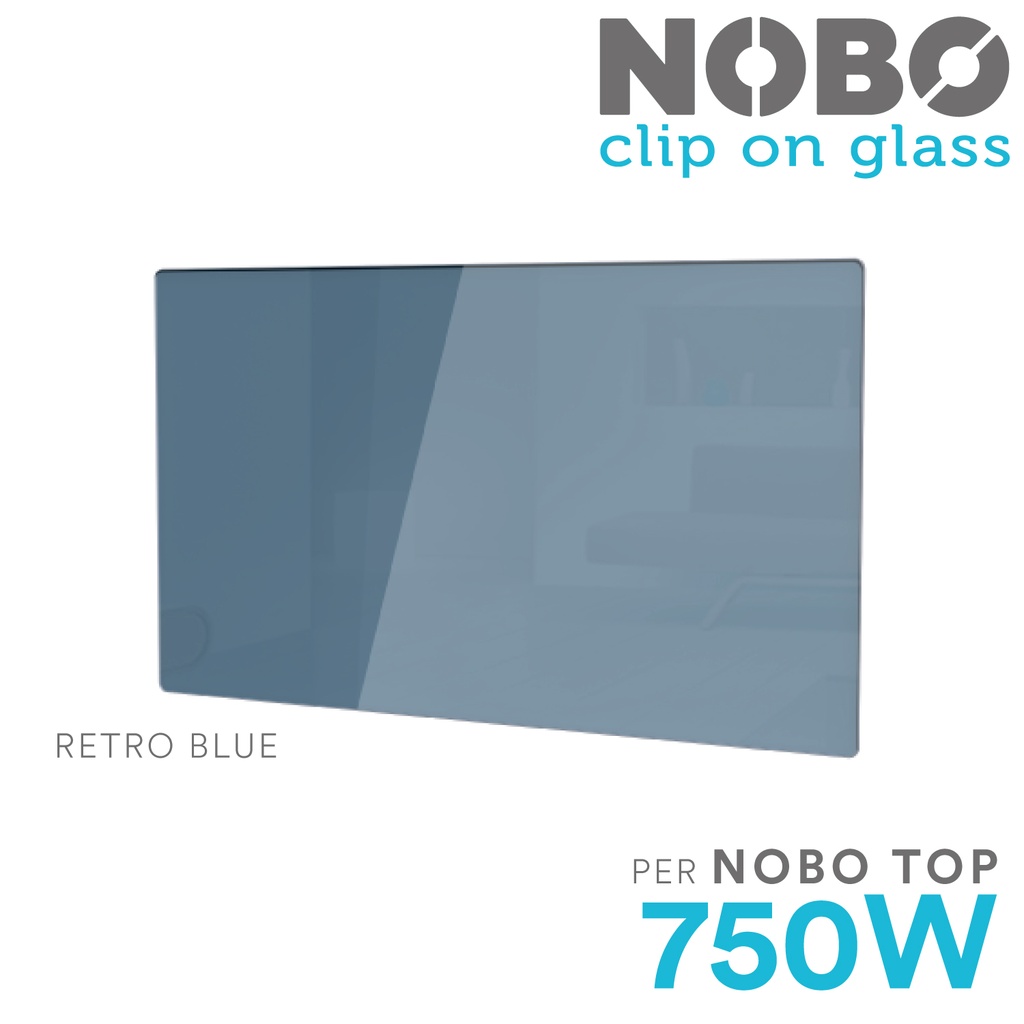 Clip on glass retro blue per NOBO 750W