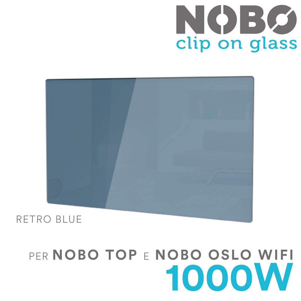 Clip on glass retro blue per NOBO 1000W