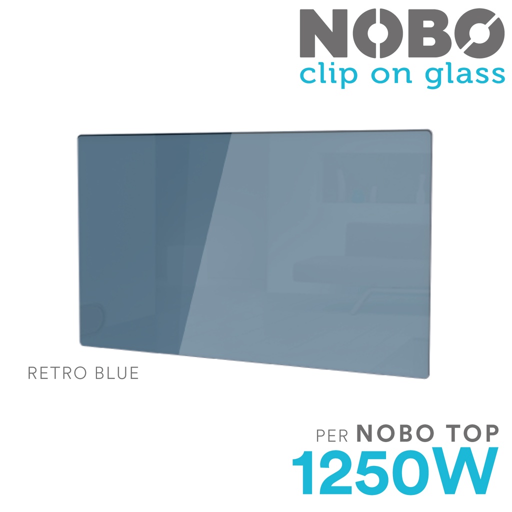 Clip on glass retro blue per NOBO 1250W