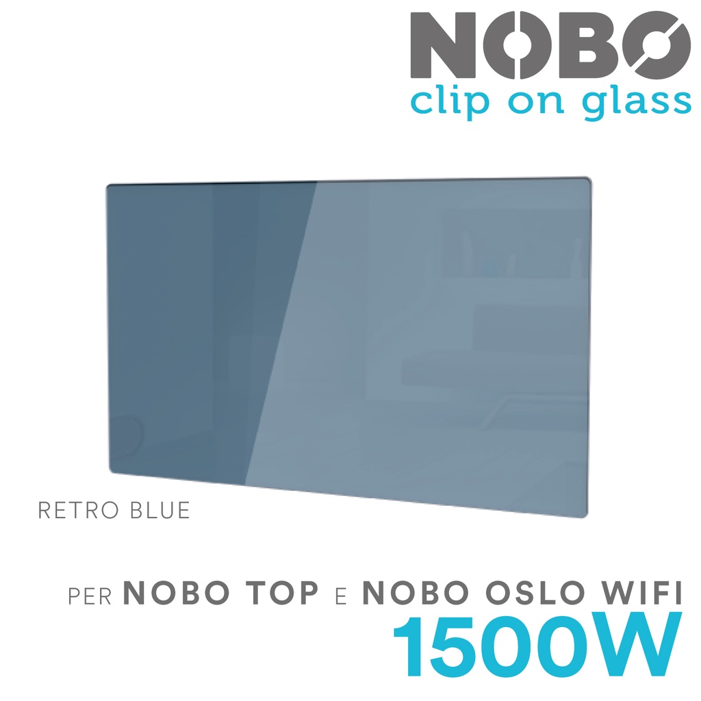 Clip on glass retro blue per NOBO 1500W