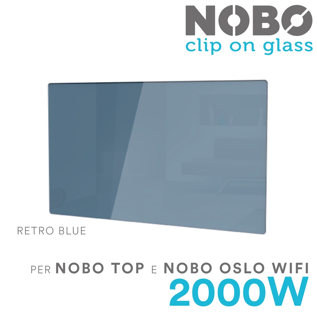 Clip on glass retro blue per NOBO 2000W