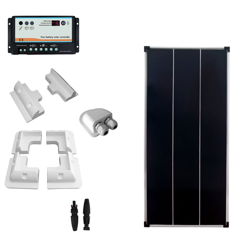 Kit fotovoltaico per camper con pannello 100Wp mono | CAMP100B