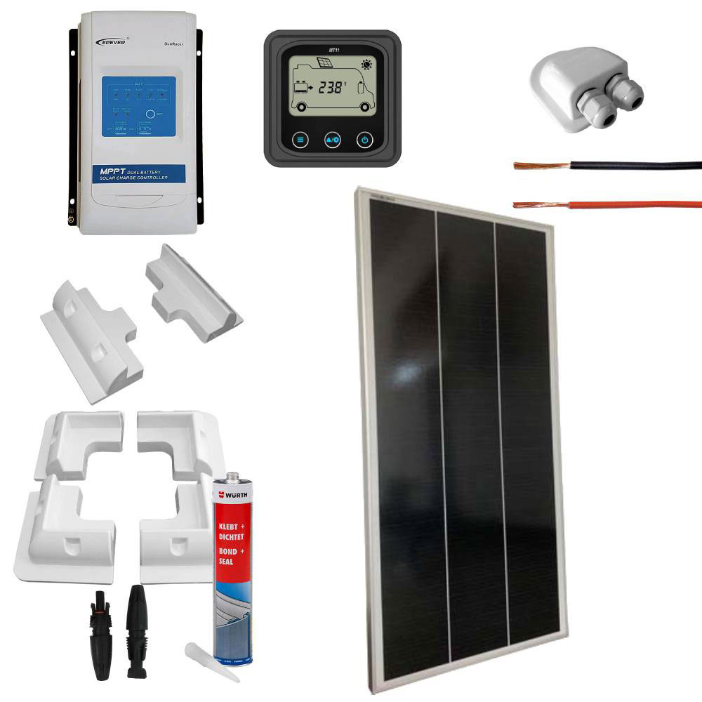 Kit fotovoltaico per camper con pannello 200Wp e regolatore MPPT | CAMP200MPPT