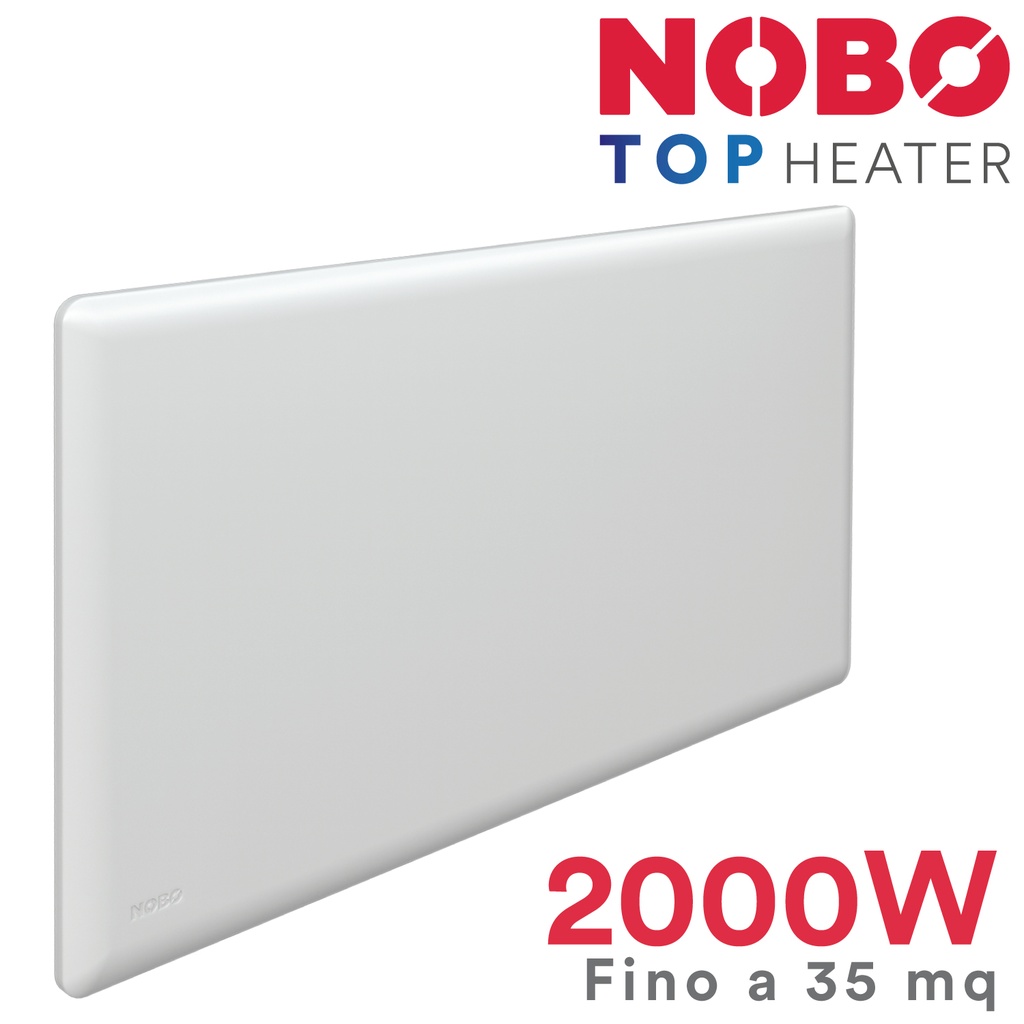 Radiatore elettrico norvegese NOBO 2000W per ambienti fino a 35 m² (include termostato NCU-2Te)