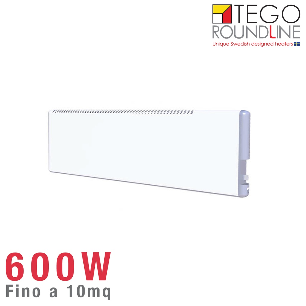 Radiatore svedese TEGO 600W basso consumo | h. 20cm | fino 10 m²