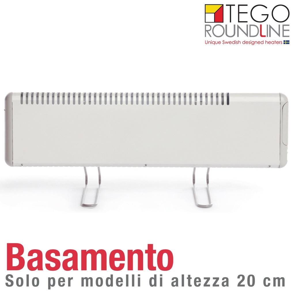 Basamento per radiatori elettrici svedesi TEGO modelli di altezza 20cm