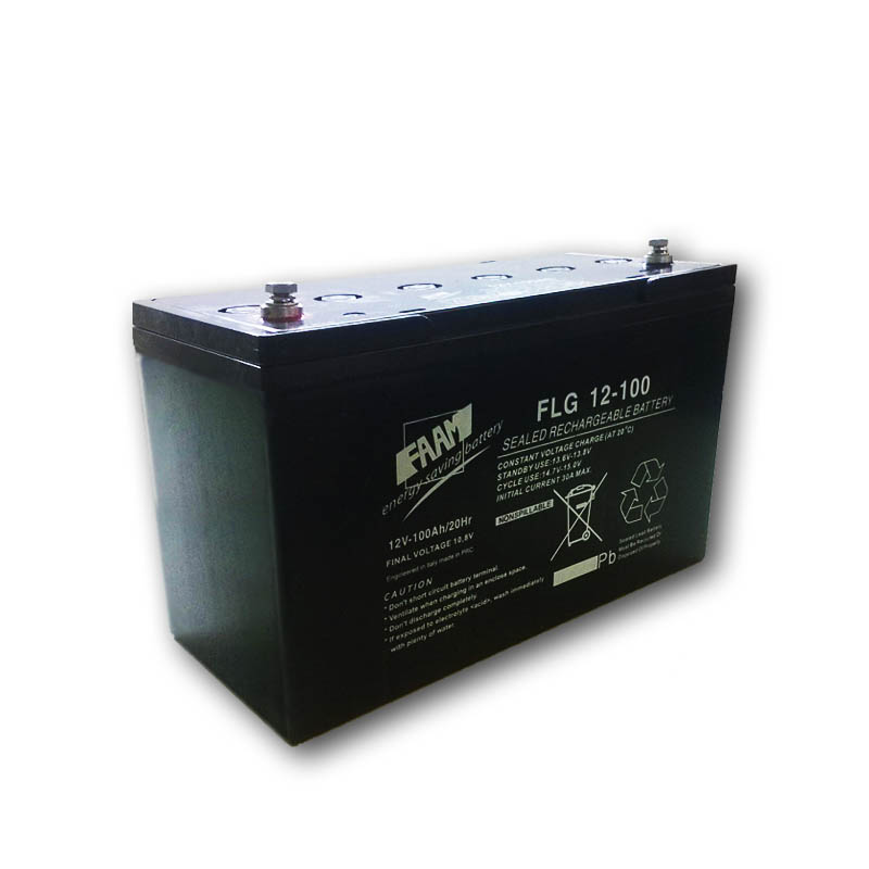 Batteria Piombo GEL 100Ah 12V ermetica scarica lenta | 1200 cicli | FAAM