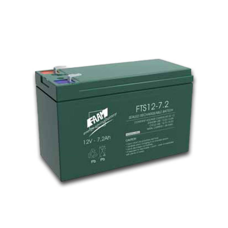 Batteria AGM piombo 7,2Ah 12V ermetica piastra piana | 1000 cicli | FAAM