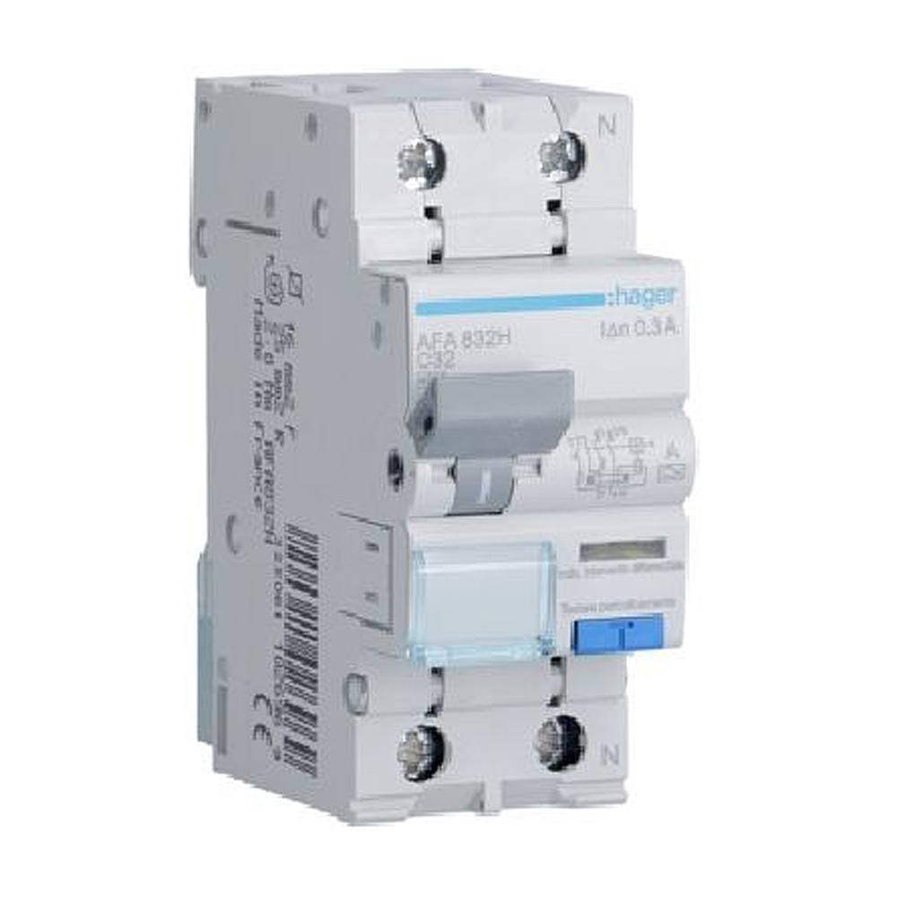 Interruttore combinato differenziale magnetotermico 32A + 300mA 230V classe A 1P+N  curva C | Hager