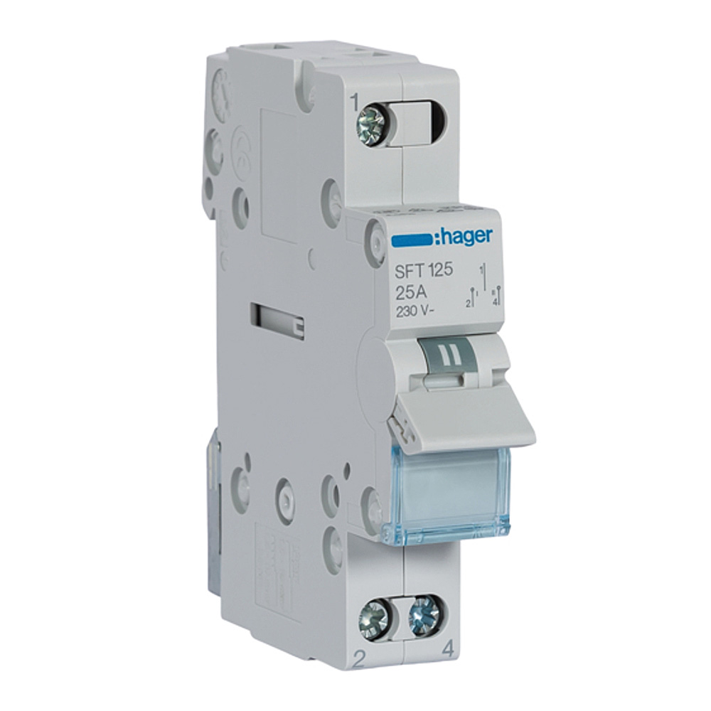 Commutatore 1-0-2 1 Polo 25A 1 Modulo | Hager