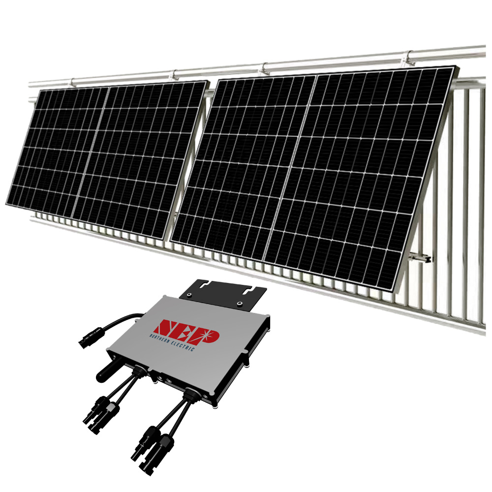 Kit fotovoltaico da balcone con micro inverter WiFi 800W 2xMPPT conforme CEI0-21 | KIT08KWCEI