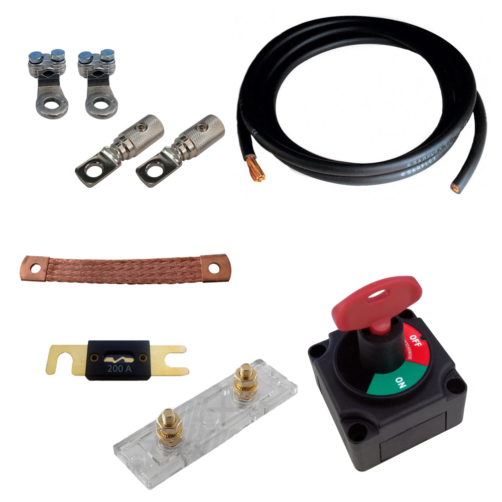 Kit per connessione batterie a 24V completo di protezioni