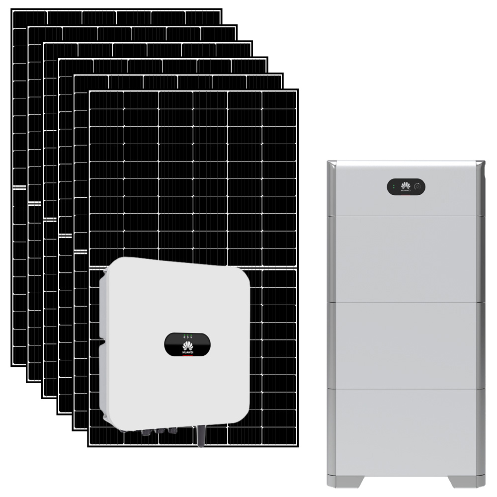 Kit fotovoltaico 6 kWp con accumulo 15 kWh con pannelli, inverter e batterie Huawei