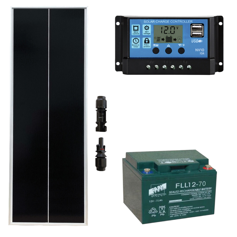 Kit fotovoltaico ad isola 100Wp per luoghi isolati | STARTER+100