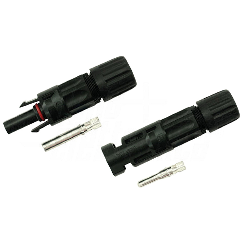 Coppia di connettori MC4 per pannelli fotovoltaici 1500V per cavo 4-6mmq