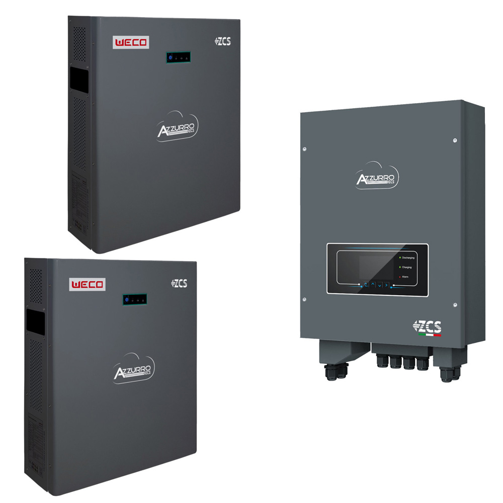 Kit accumulo 10,0 kWh per impianto fotovoltaico esistente | Inverter Zucchetti e batterie litio Weco