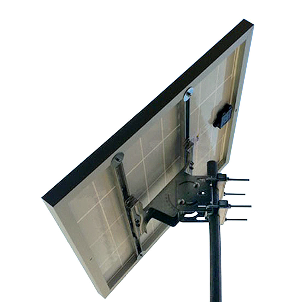 Supporto testapalo per pannelli fotovoltaici piccoli di larghezza massima di 40 cm