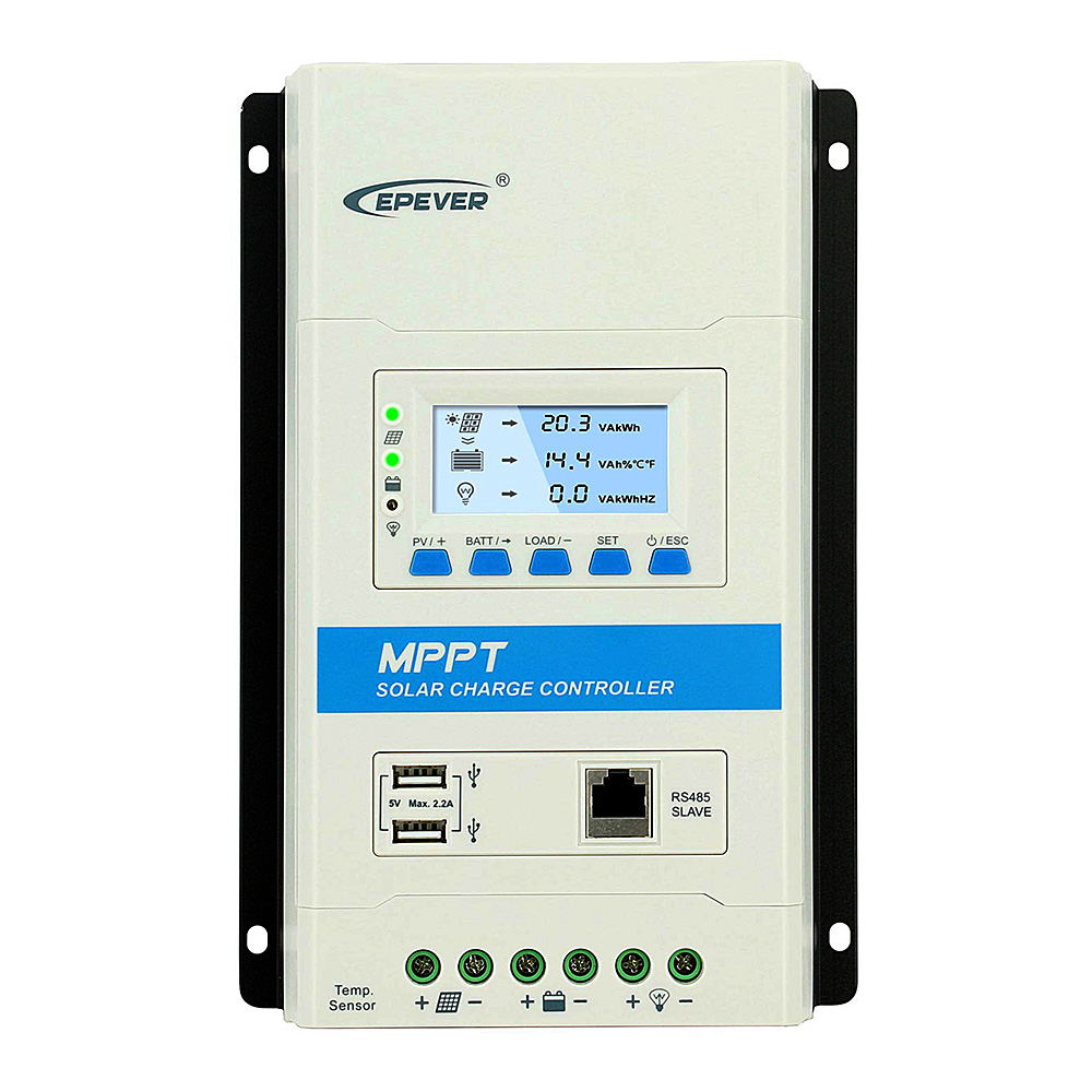 Regolatore di carica MPPT 40A 12/24V TRIRON | DS2+UCS | EP Solar