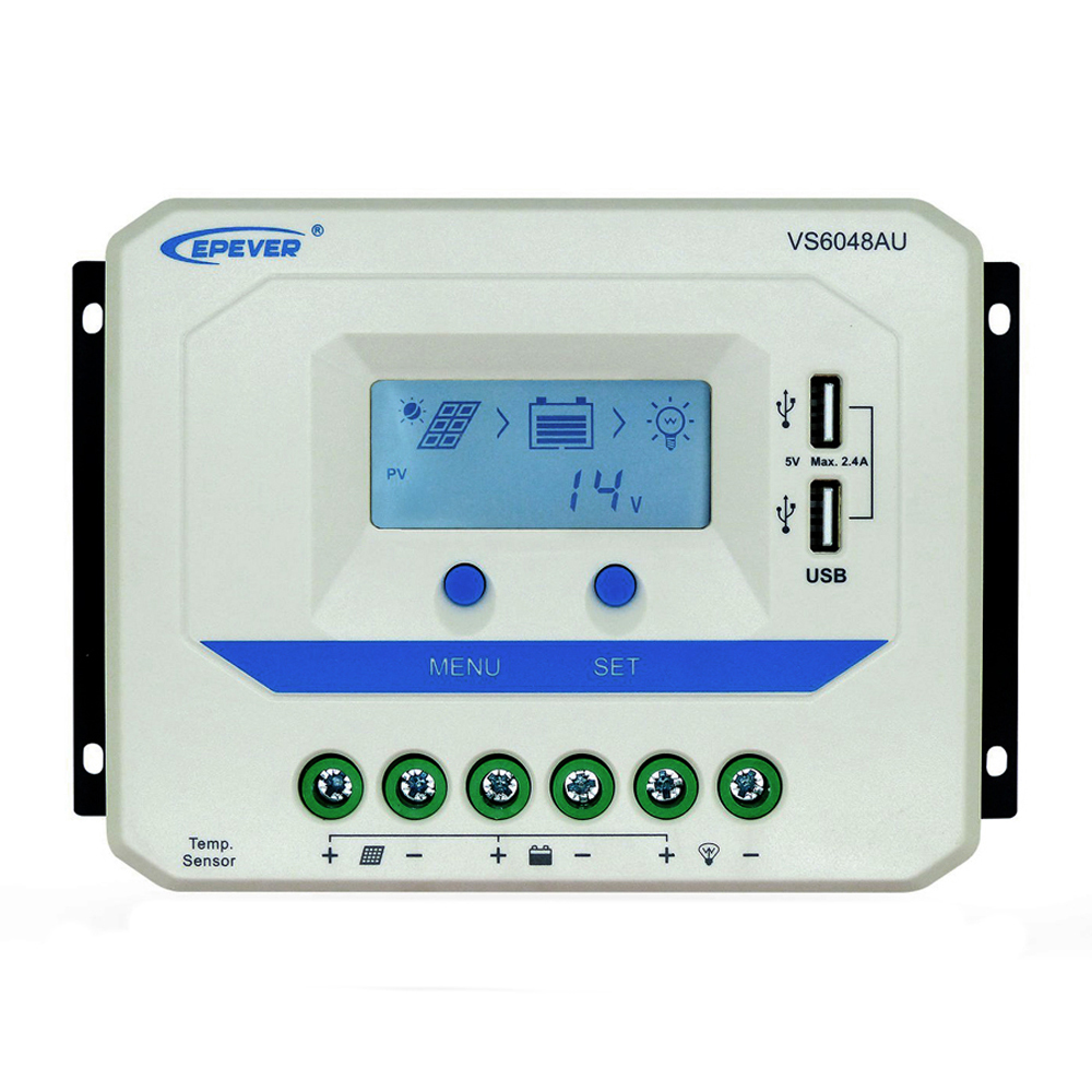 Regolatore di carica PWM 60A 12/24/36/48V ViewStar AU | EP Solar