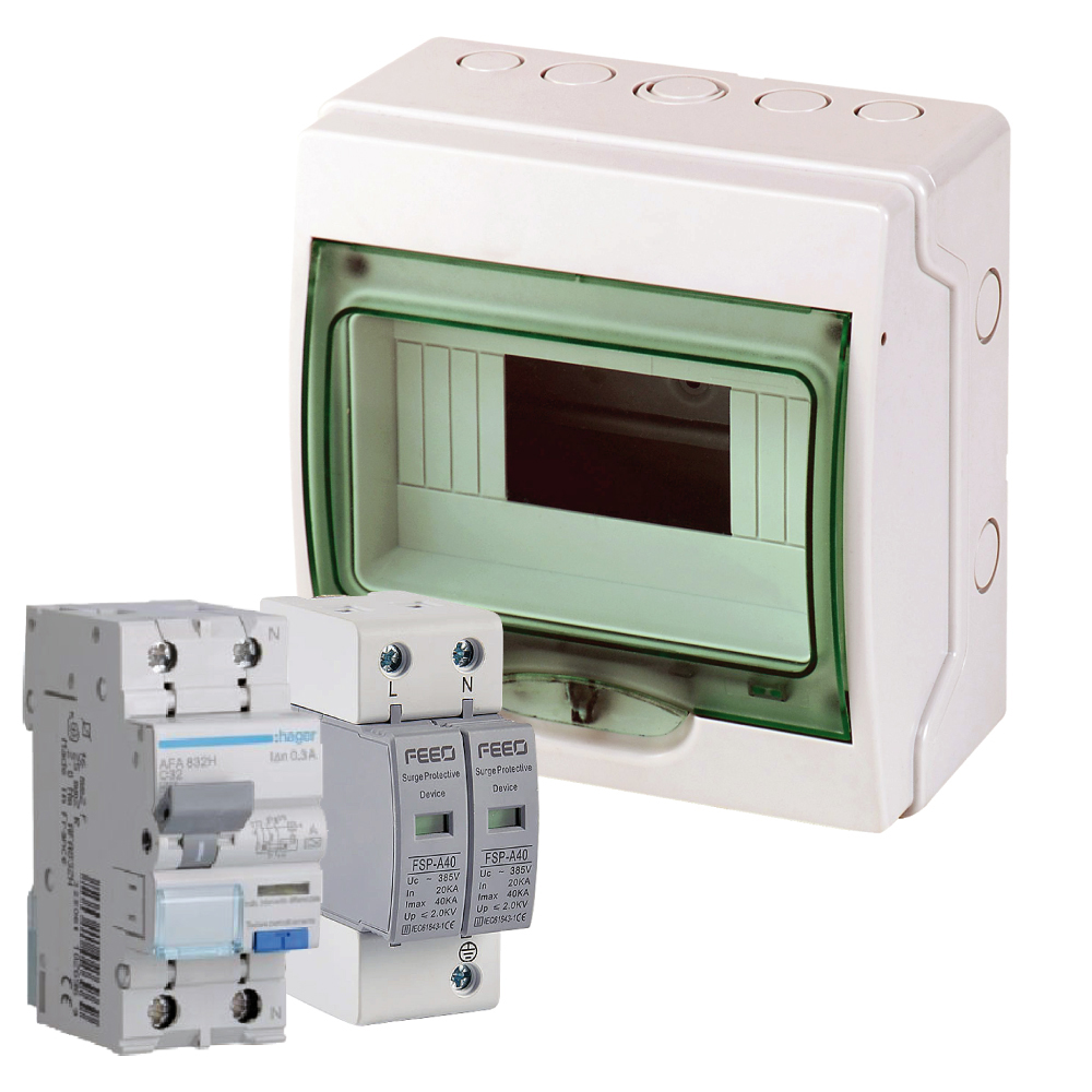 Kit quadro di protezione lato alternata CA specifico per impianti fotovoltaici | QUA-CA