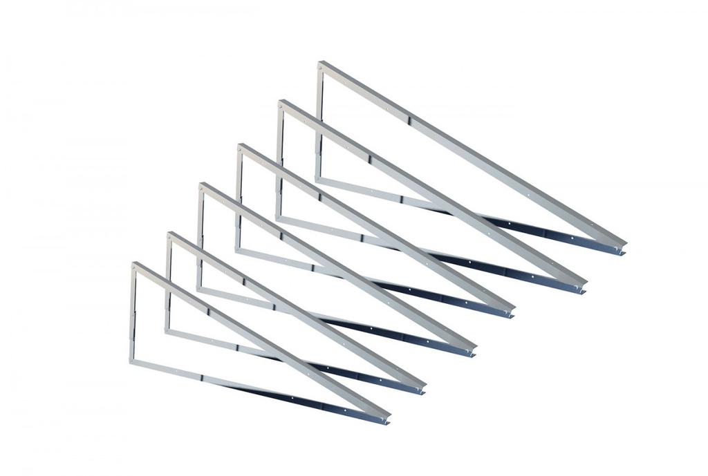 Triangolo regolabile HTL diag.180cm per fissaggio pannelli su tetto piano con inclinazione da 10° a 20°