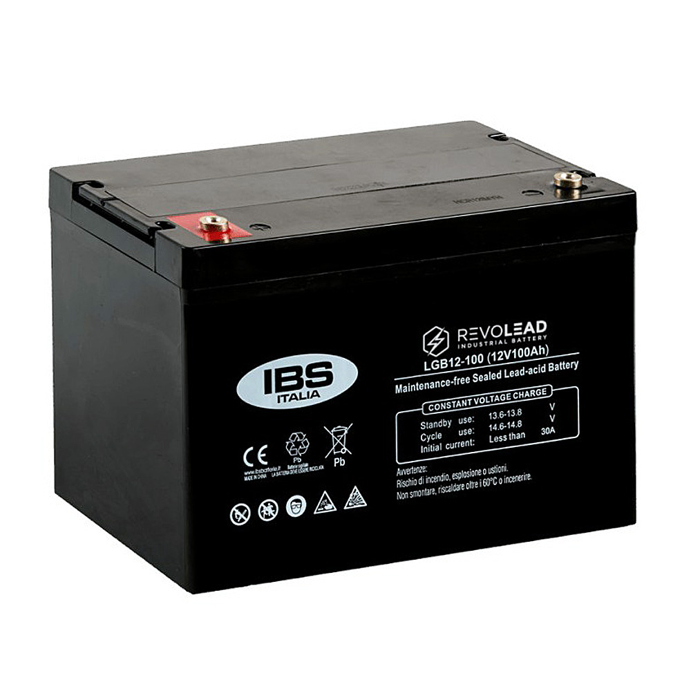 Batteria Piombo AGM piastra piana 100Ah 12V senza manutenzione | REVOLEAD
