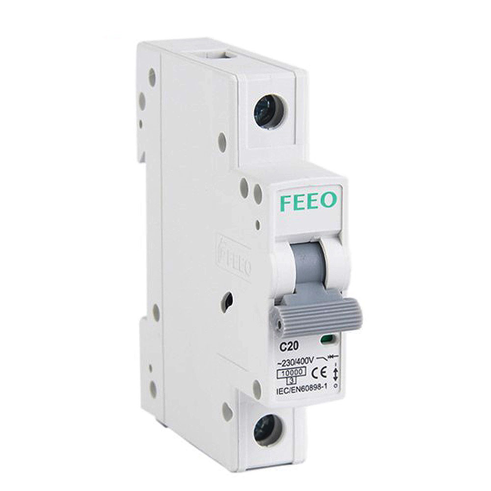 Interruttore magnetotermico 1 polo 16A 240V AC Curva C 10KA | FEEO