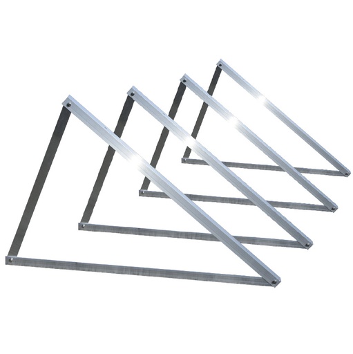 [11110772] Triangolo fisso HTF diag.120cm per fissaggio pannelli su tetto piano con inclinazione 30° | FV Power
