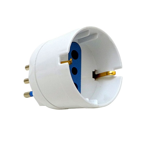 [23-46B] Adattatore da spina 3 poli Italia 10A a presa Schuko