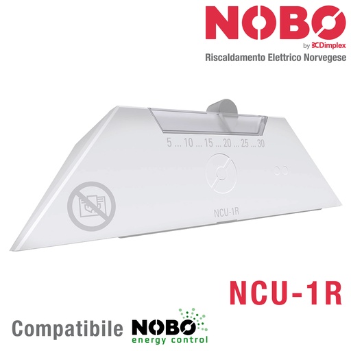 [80310005] NOBO Ricevitore radio NCU-1R con manopola per temperatura comfort per radiatore elettrico Norvegese