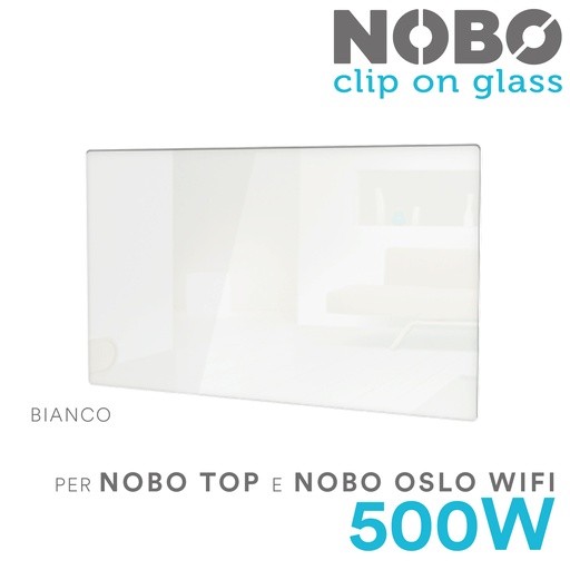 [87000042] Clip on glass bianco per NOBO 500W