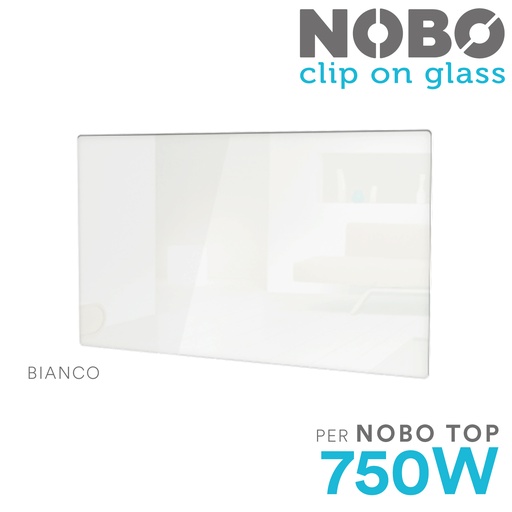 [87000043] Clip on glass bianco per NOBO 750W