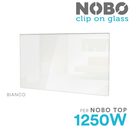 [87000045] Clip on glass bianco per NOBO 1250W