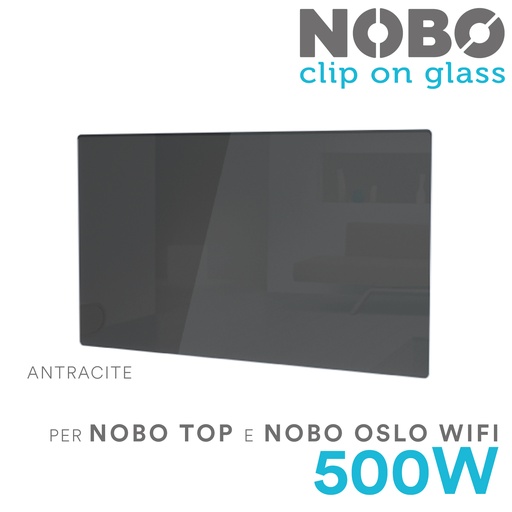 [87000142] Clip on glass antracite per NOBO 500W